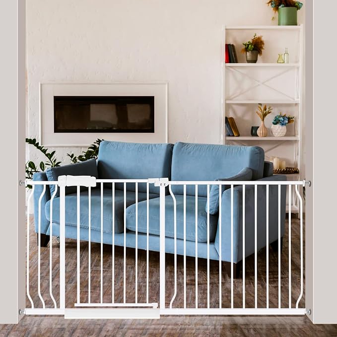 Extra Wide Baby Gate 57.5-66.9 Pressure Mounted, Child Dog Pet Safety Gates by Unknown