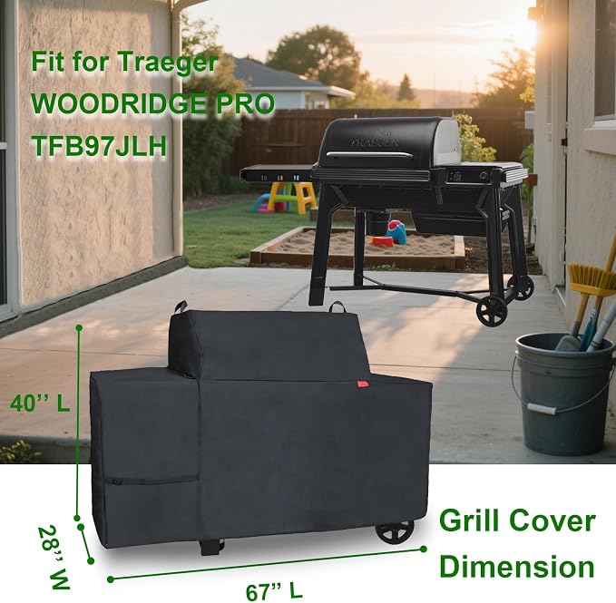 Grill Cover Fits Traeger Grills Woodridge Pro Electric Wood Pellet Grill and - Image 2