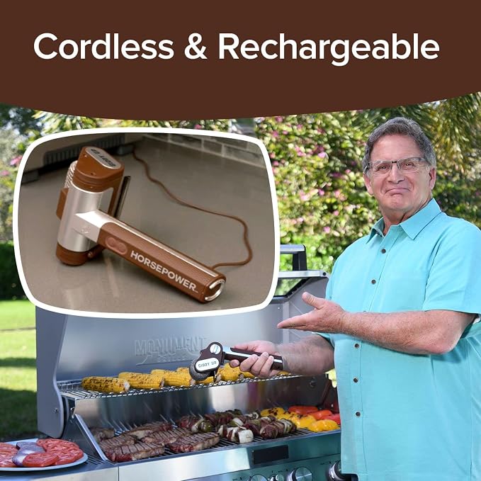 HorsePower Giddy Up Grill Cleaner AS SEEN ON TV! – Cordless, Rechargeable BBQ - Image 9