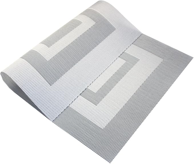 PIGCHCY Placemats Set of 6, Washable Woven Place Mats Vinyl Table Mats Non Slip - Image 3