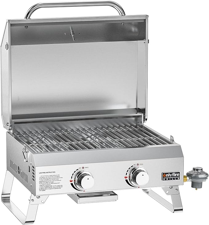 Tabletop Gas Grill 2 Burners, Stainless Steel Gas Stove 16000BTU - Image 8
