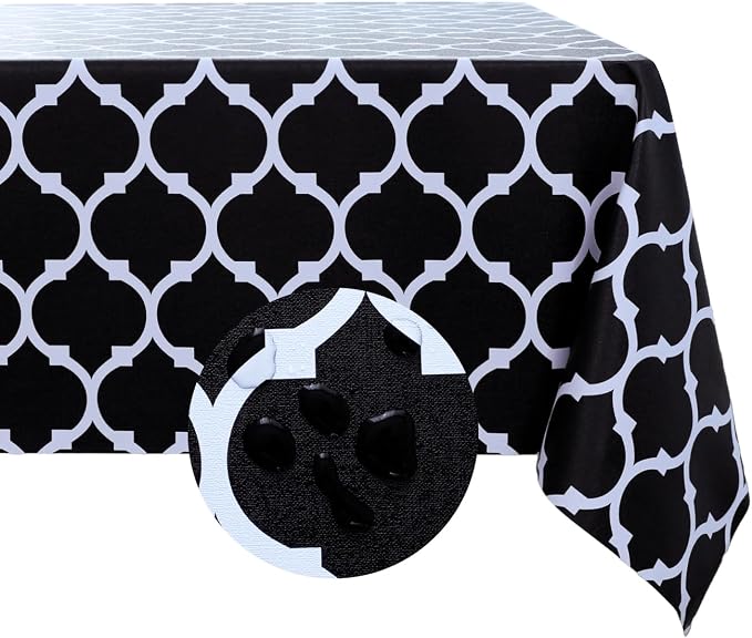 Romanstile Rectangle Plastic Tablecloth, 100% Waterproof Oil-Proof Checkered by Romanstile