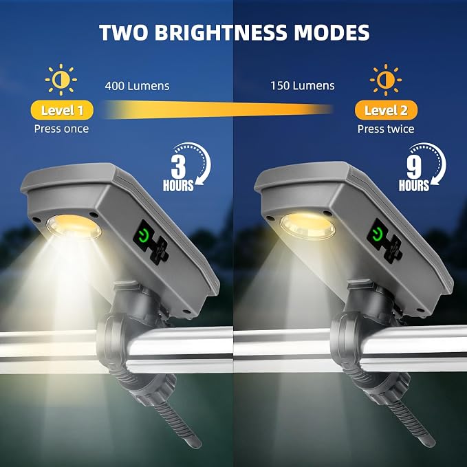 Solar Grill Light for Blackstone Griddle & Weber Grill, USB-C Solar - Image 5