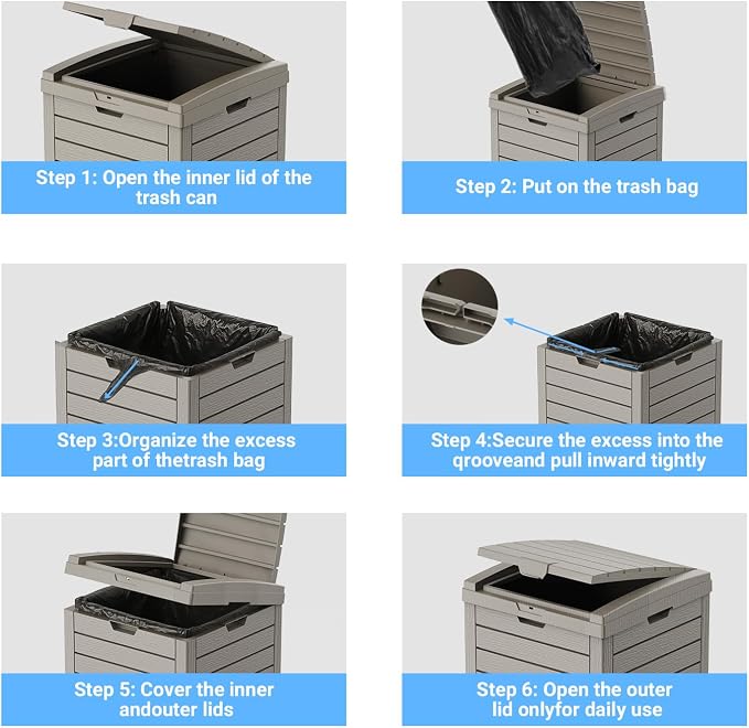 38 Gallon Outdoor Trash Can - Image 4