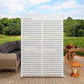 Metal Privacy Screen Outdoor 72" H×47" W, Freestanding Decorative Privacy Screen by Unknown