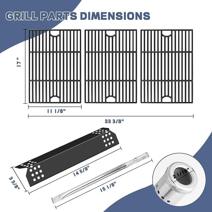 Cooking Grate, Heat Shield and Burner Kit - Image 2