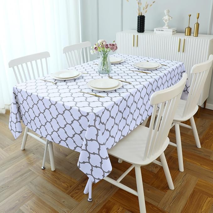 Romanstile Rectangle Plastic Tablecloth, 100% Waterproof Oil-Proof Checkered - Image 3