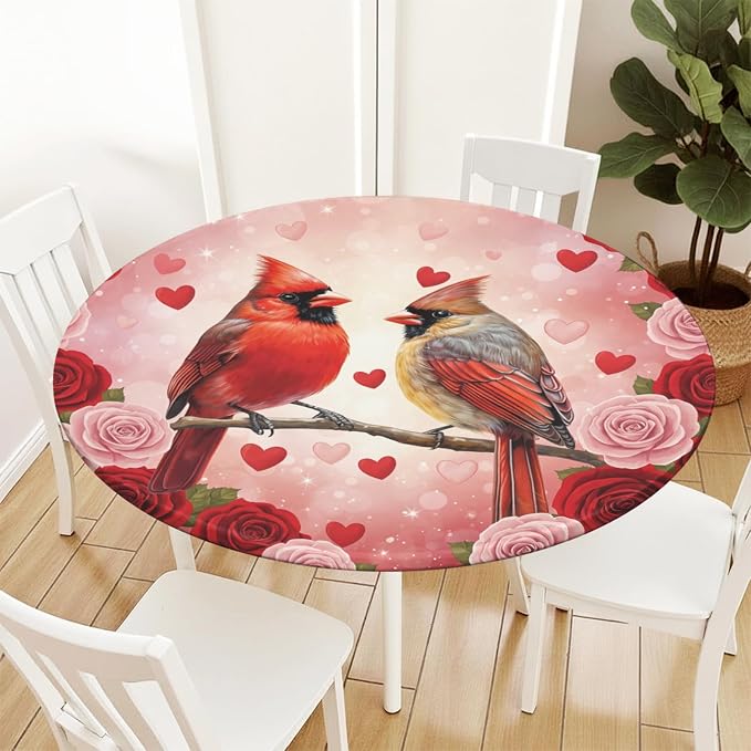 Valentines Day Round Fitted Tablecloth - Image 2