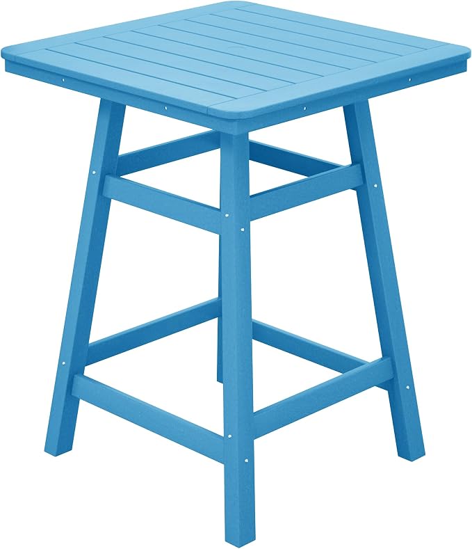 Costaelm Outdoor Bar Table, Patio Bistro Dining Pub Table by Costaelm
