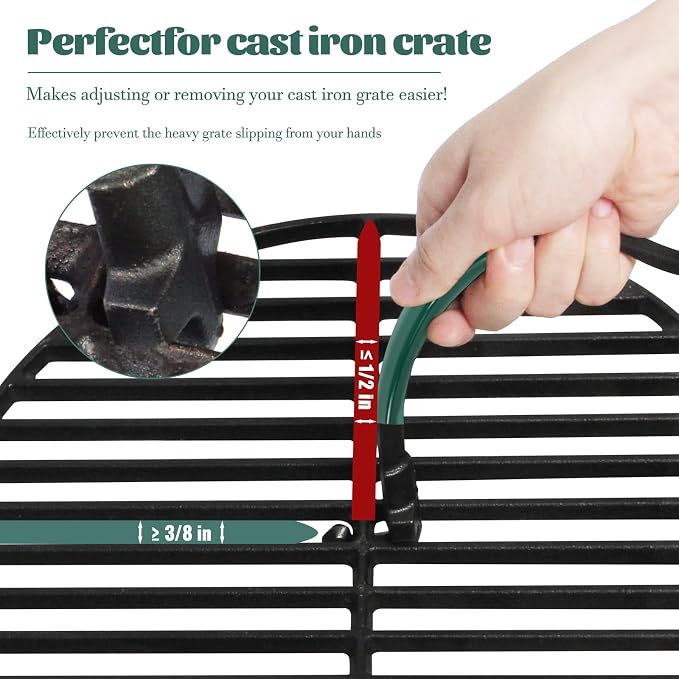 KAMaster Cast Iron Grill Grate Lifter Compatible - Image 3