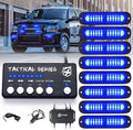 Xprite Blue LED Surface Mount Strobe Police Lights Kit, Emergency Safety by Xprite
