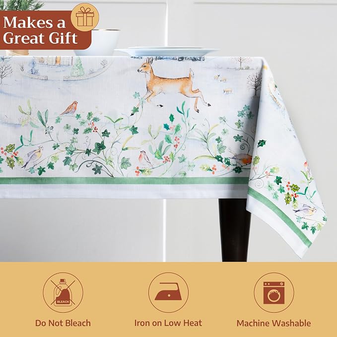 Maison d' Hermine Table Cloth Square Table 100% Cotton 60 x 60 Inches Fall - Image 5