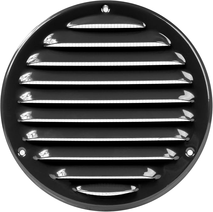 Repa Market 5 Inch Air Vent Covers/Black Galvanized Steel Return Air Grille/AC by RepaMarket