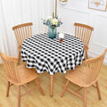 Gingham Round Tablecloth Table Cloth Heavy Duty Cotton Checkered Table Cloth by Yofori