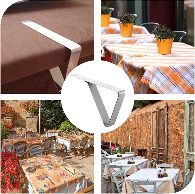 Tablecloth Clips, 60 Pack Table Cloth Holder Clips, Stainless Steel Tablecloth - Image 7