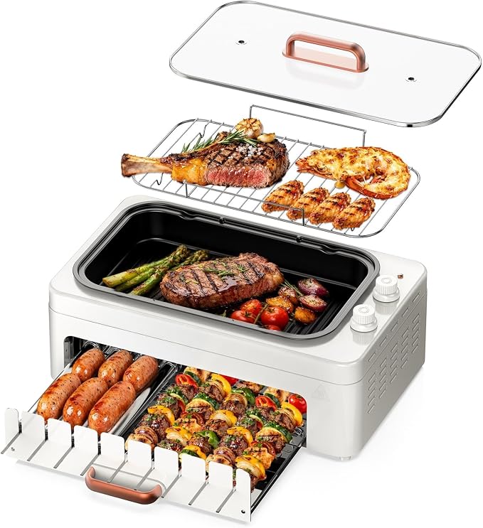 4-in-1 Electric Indoor Grill Smokeless by XHJ