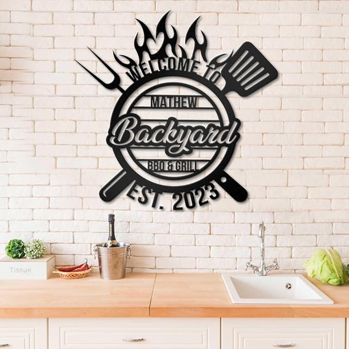 Personalized Backyard BBQ Sign - Image 2