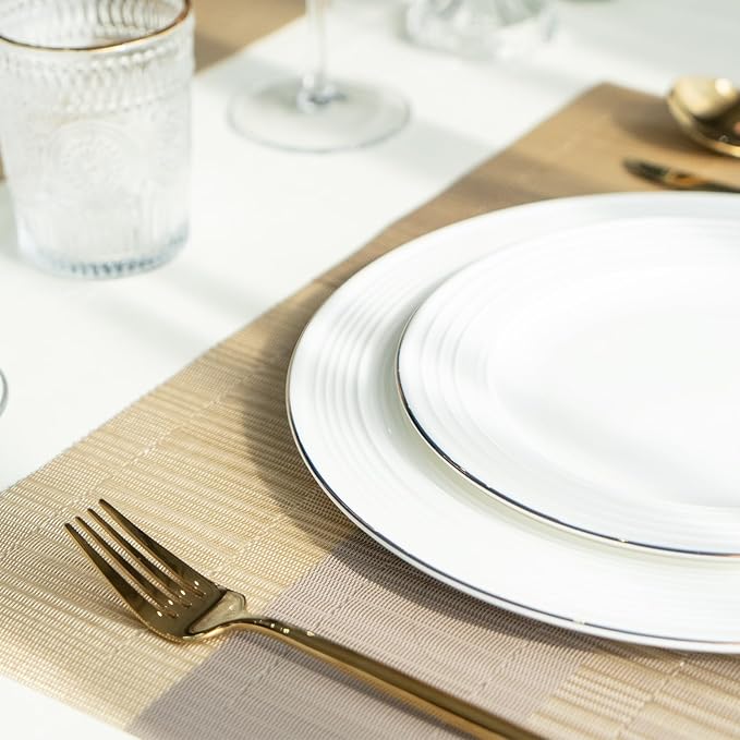 Placemats Set of 4 Vinyl/Plastic Woven Place Mats - Image 7