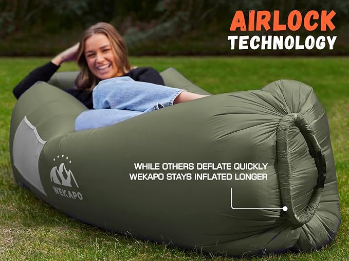 WEKAPO Inflatable Sun Lounger, Air Sofa, Waterproof and Leak-Proof, Picnics and - Image 5