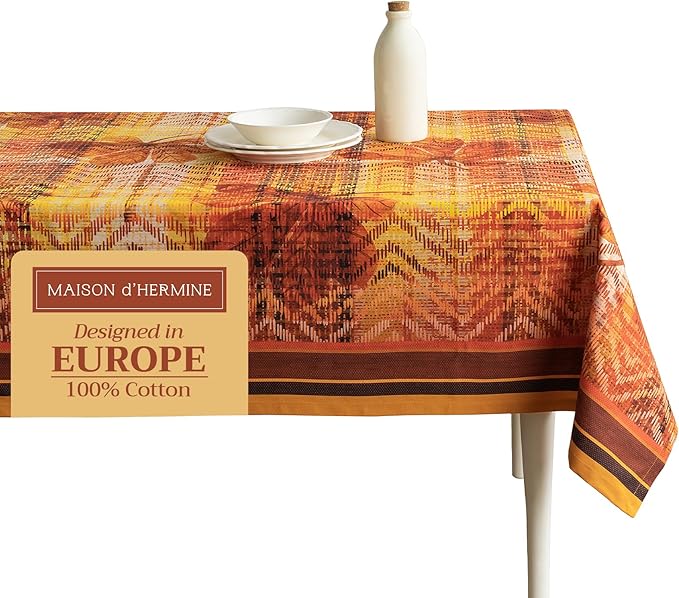 Maison d' Hermine Table Cloth Rectangle Table 100% Cotton 60 x 120 Inches Fall by MaisondHermine