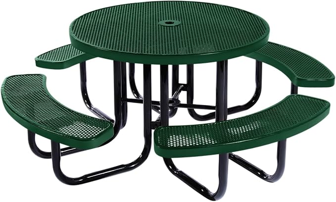 COATEDOUTDOORFURNITURE Heavy-Duty Portable Outdoor Picnic Table by CoatedOutdoorFurniture