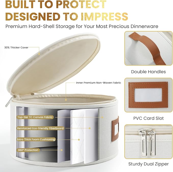 HOMELUX THEORY Saucer Plate Storage Box, Heavy Duty Moving Box - Image 3