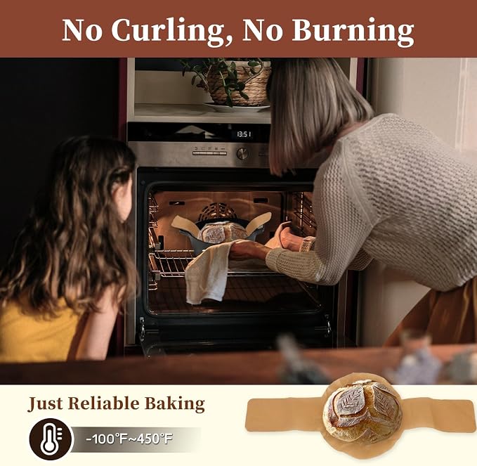 Parchment Bread Sling for Dutch Oven, BlissBoard Disposable Bread Baking Mat - Image 6