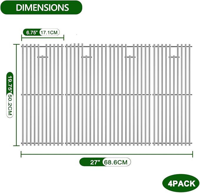 19 3/4" Stainless Steel Cooking Grates Replacement - Image 2