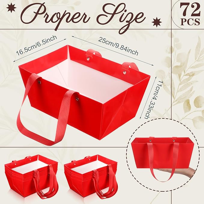 Glenmal 72 Pcs Baskets for Gifts Waterproof Empty Kraft Basket Bulk - Image 2