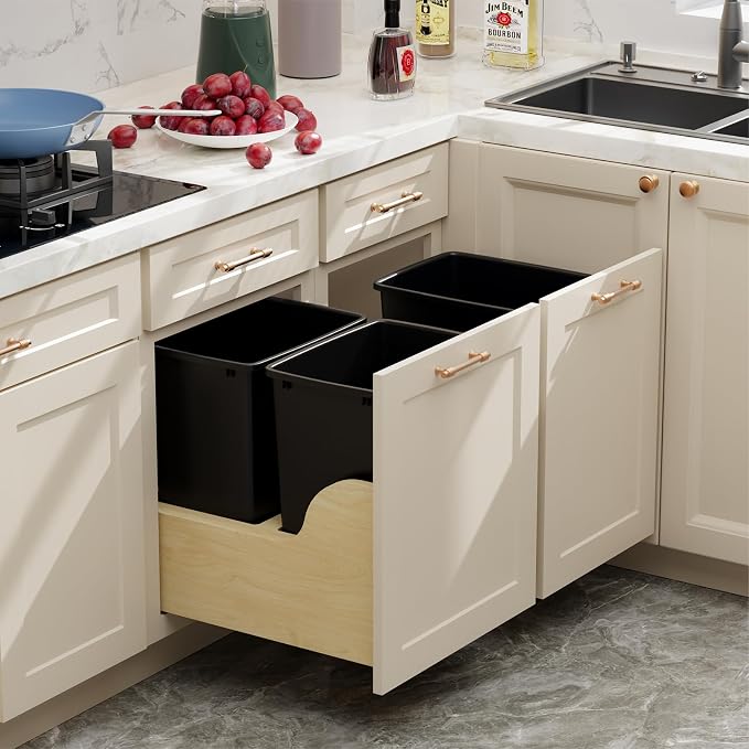 ROOMTEC 35QT Kitchen Trash Can, Sturdy and Lightweight Slim Trash Can, Trash - Image 4
