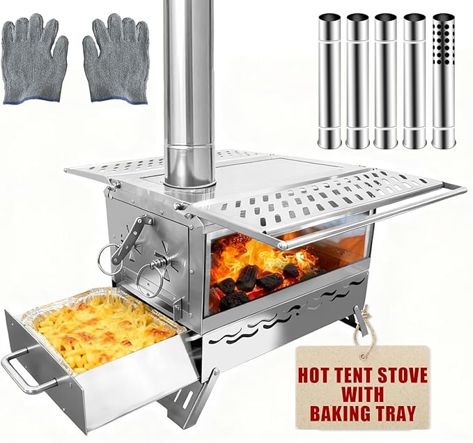 Hot Tent Stove, One-piece Molded Wood Burning Stove by Unknown