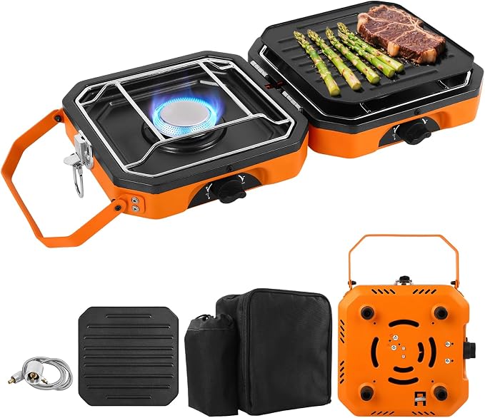 2 Burner Propane Camping Stove by FAHKNS