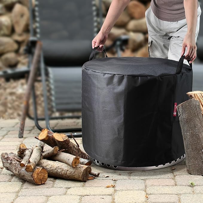 SheeChung Fire Pit Cover for Solo Stove Bonfire Outdoor Smokeless Firepit-Small - Image 7
