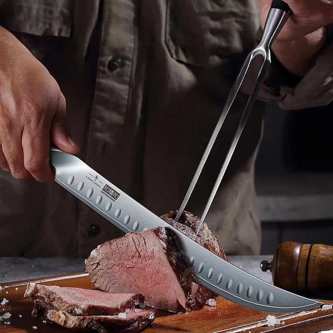 HOSHANHO Carving Slicing Knife, 12 Inch Japanese High Carbon Steel Brisket Knife - Image 6