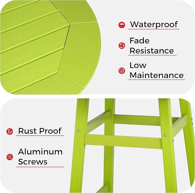 Costaelm Patio Bistro Table, Outdoor Bistro Dining Pub Table - Image 7