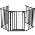Bonnlo 120 Inches Wide Configurable Baby Gate, Fireplace Safety Fence/Guard by Bonnlo