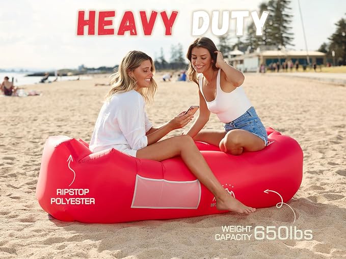 WEKAPO Inflatable Sun Lounger, Air Sofa, Waterproof and Leak-Proof, Picnics and - Image 4