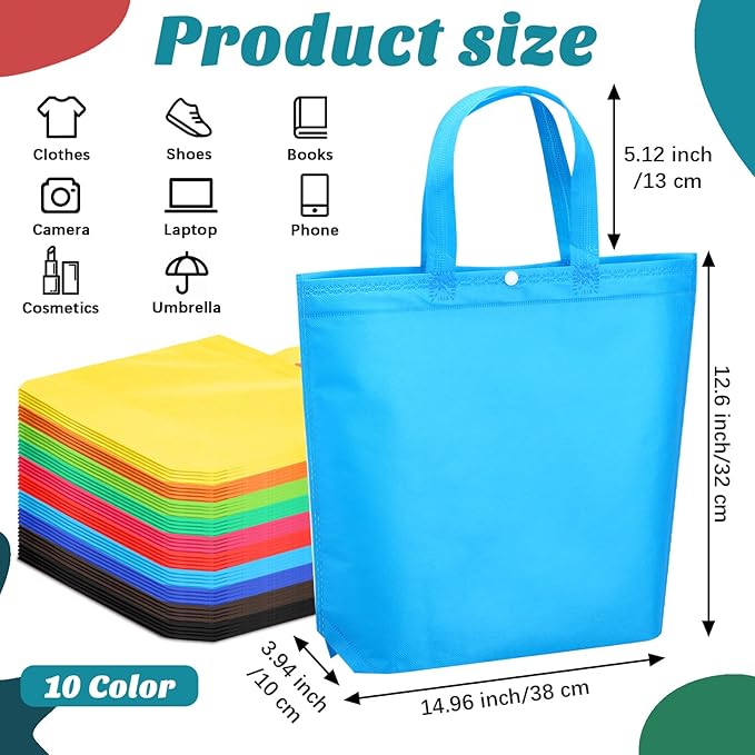 Paterr 150 Pcs Reusable Grocery Bags Bulk Large Grocery Shopping Tote - Image 2