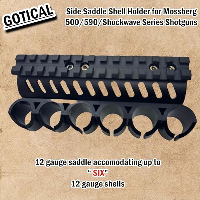 Gotical – Quick Detach Saddle Side 12 Gauge 6 Round Shell Holder Carrier Plate - Image 3