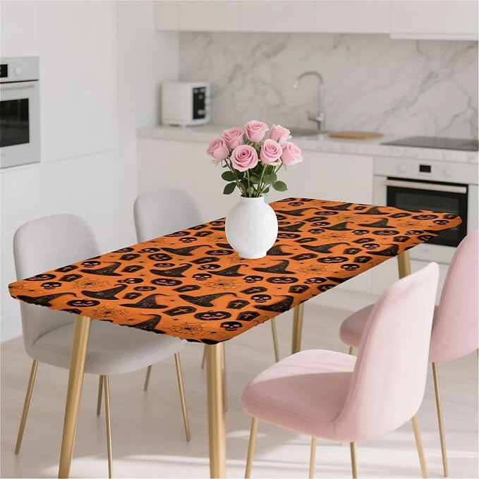 Rectangle Table Cloth Cover Waterproof Elastic Fitted Polyester Fitted - Image 7