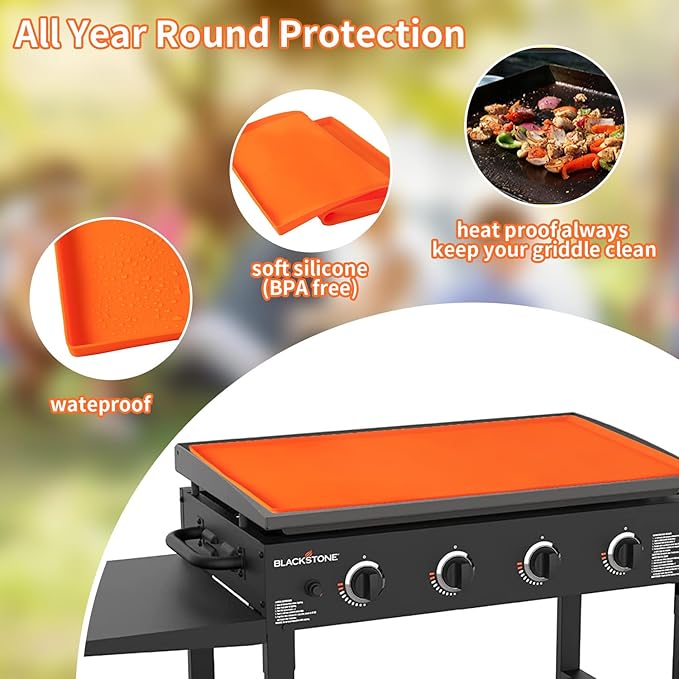 Silicone Protective Cover for 28" Blackstone Griddle, Heavy Duty Food Grade - Image 3