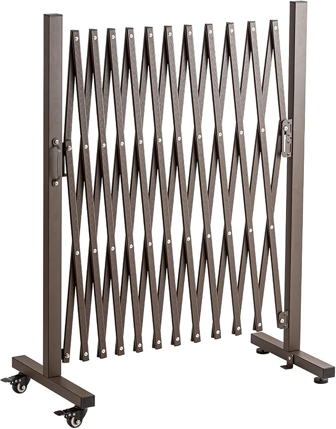 TECSPACE Aluminum Expandable Garden Fence, Portable Barricade Gate by TECSPACE