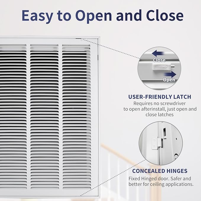 20"W x 24"H Steel Return Air Filter Grille - Image 4