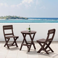 Costaelm Paradise 3-Piece Outdoor HDPE Folding Patio Bistro Table and Chairs by Costaelm