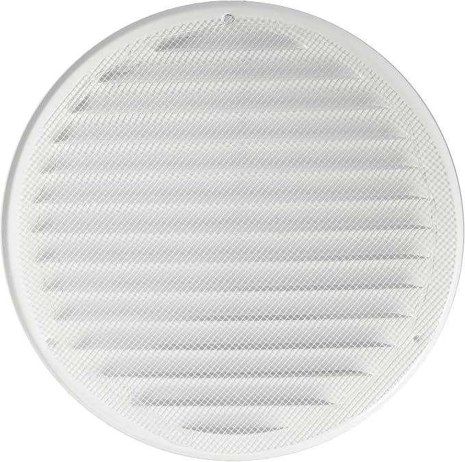 Repa Market 8 Inch Round Air Vent Cover/White Galvanized Steel Louvered Grill - Image 8