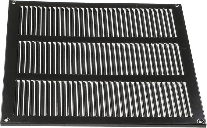 Repa Market 12x12 Inch Air Vent Cover/Black Galvanized Steel Louvered Grill - Image 8