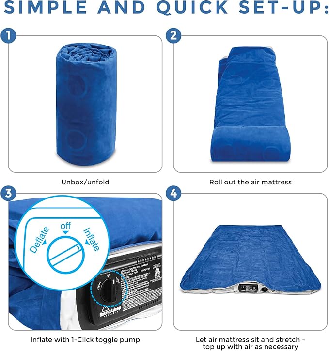 SoundAsleep Products Dream Series Luxury Air Mattress, ComfortCoil Technology - Image 2