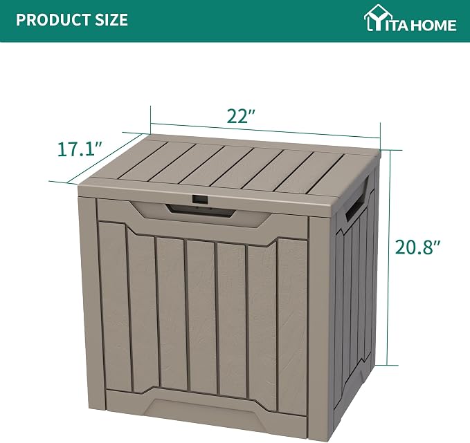 YITAHOME 31 Gallon Outdoor Storage Deck Box, Waterproof Resin Package Delivery - Image 9