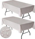 Nasitos 2 Pack Vinyl Plastic Table Cloth Rectangle 60x120 Inch-100% Waterproof by Nasitoshomedecor