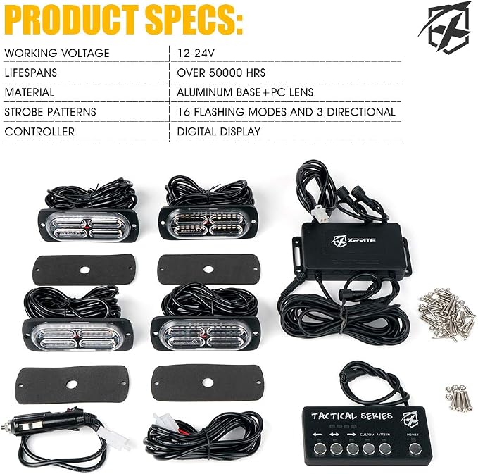 Xprite 24 LED Surface Mount Strobe Lights Kit - Image 7